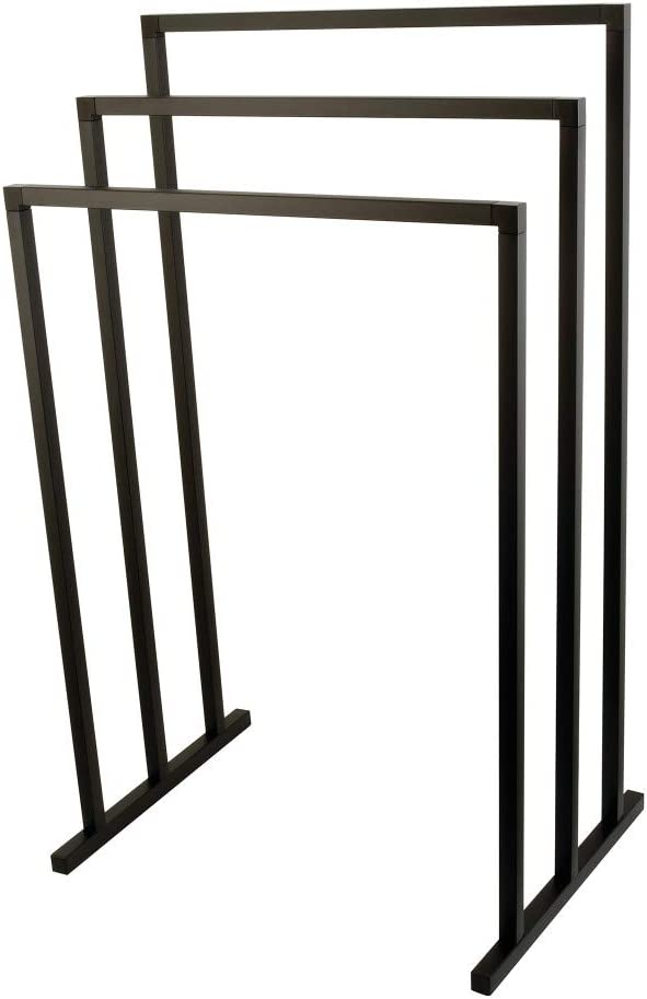 Kingston Brass SCC8280 Edenscape Freestanding Towel Rack, Matte Black