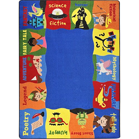 Joy Carpets 1854D Read Me a Story Childrens Rugs, D, Multicolor