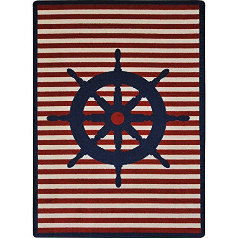 Joy Carpets 1902D-01 Set Your Course Childrens Rugs, D, Blue