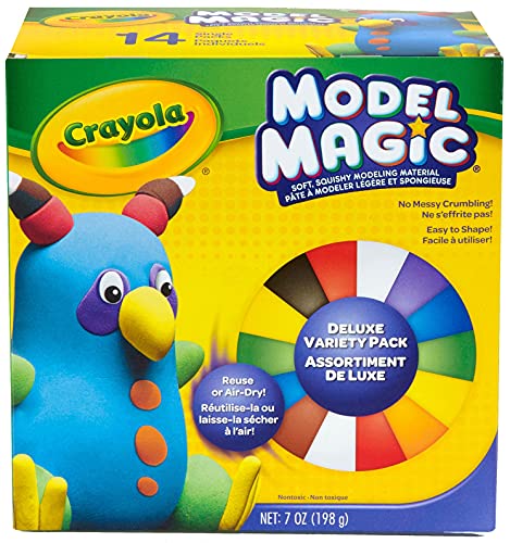 Crayola Model Magic, Deluxe Craft Pack, Clay Alternative, Gift for Kids, 14 Single Pack, 7 oz