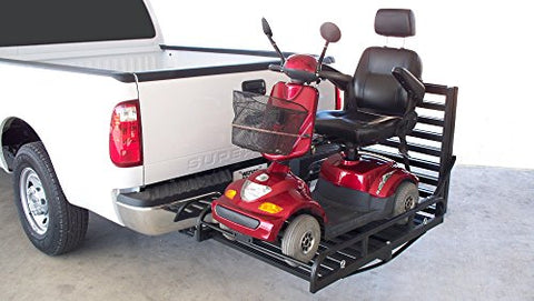 Mighty-Lite Ramp Up Carrier-Truck Hitch Receiver Cargo Carrier w/ramp-39 bar-7 sides-(2) (500 lb wt cap)