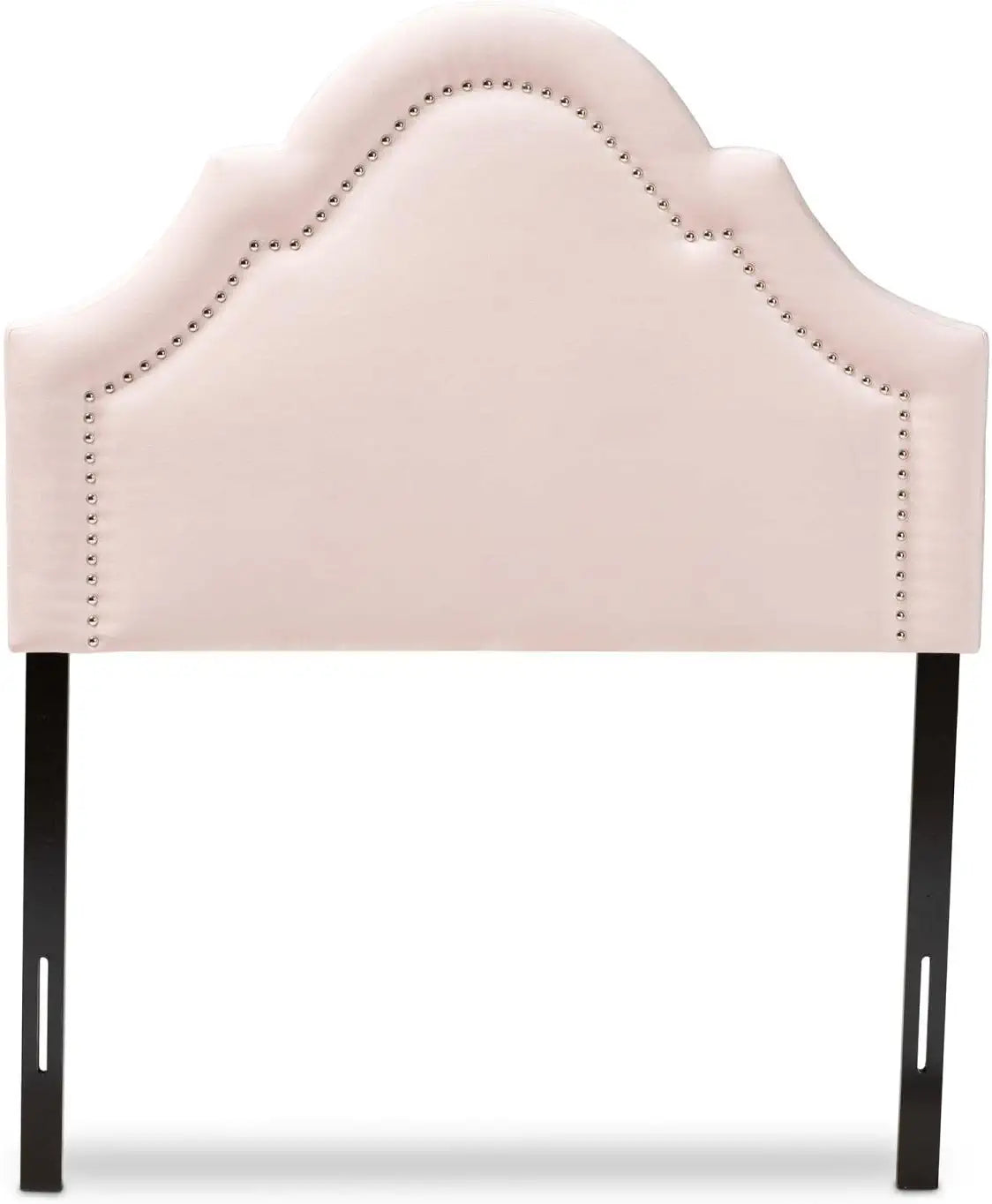 Baxton Studio Rita Modern and Contemporary Light Pink Velvet Fabric Upholstered Twin Size Headboard