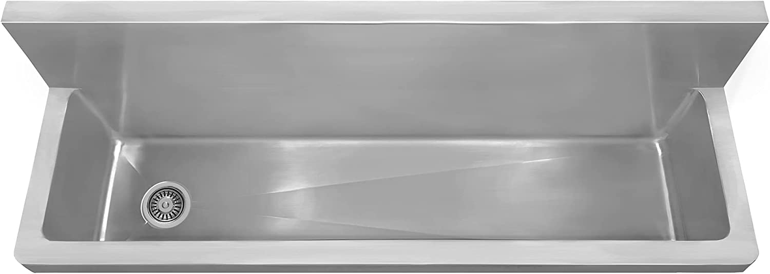 Whitehaus Collection WHNCMB4413 Noah&#39;s Collection Series Utility Sink, Brushed Stainless Steel