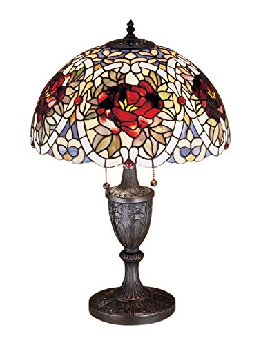 24Inch High Renaissance Rose Table Lamp