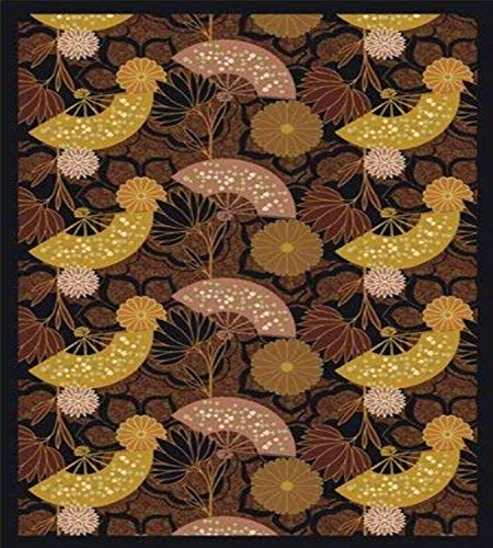 Joy Carpets Kaleidoscope Pacific Rim Whimsical Area Rugs, 64-Inch by 92-Inch by 0.36-Inch, Burgundy