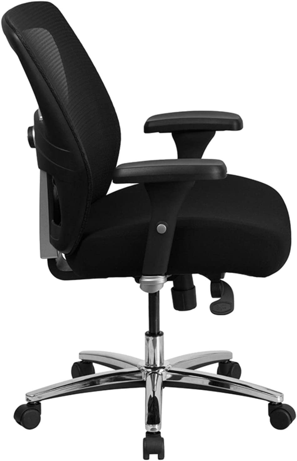 Flash Furniture HERCULES Series 24/7 Intensive Use Big &amp; Tall 500 lb. Rated Black Mesh Executive Ergonomic Office Chair with Ratchet Back