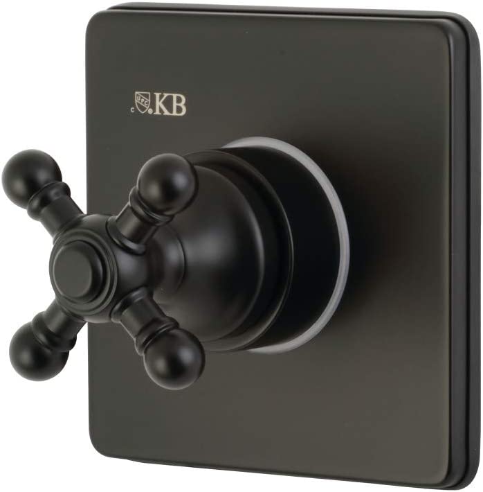 Kingston Brass KS3040BX Three-Way Diverter Valve with Trim Kit, Matte Black