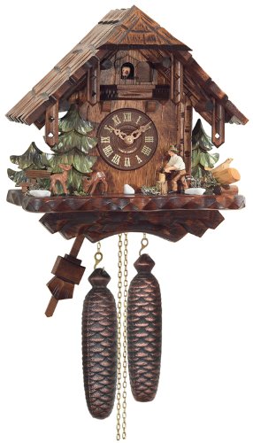 Eight Day Cuckoo Clock Cottage - Man Chopping Wood
