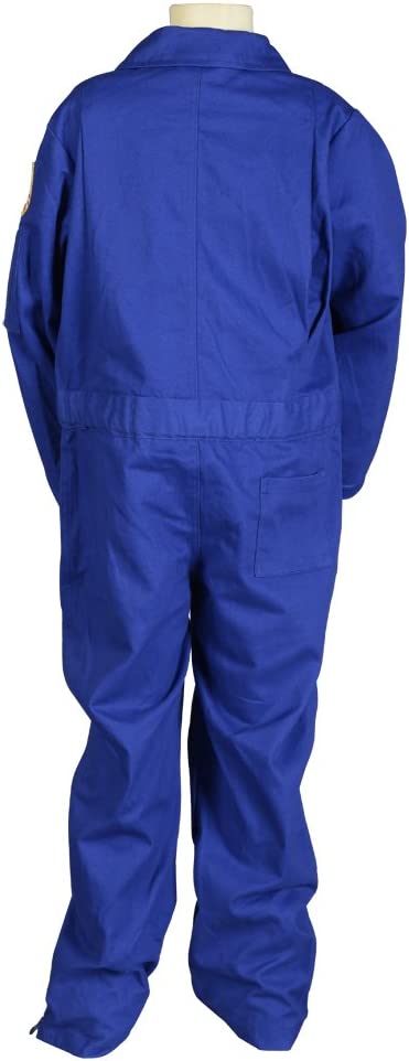 Aeromax Jr. NASA Flight Suit, Blue, with Embroidered Cap and official looking patches, size 8/10.
