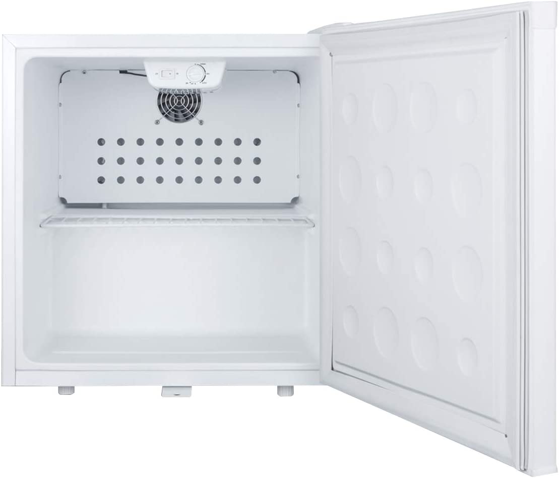 Summit Appliance FFAR23L Accucold 19" Wide Compact All-Refrigerator; Automatic Defrost; Factory-installed Lock; Internal Fan Cooling; 1.7 cu.ft Capacity; LED Lighting; Adjustable Thermostat; White