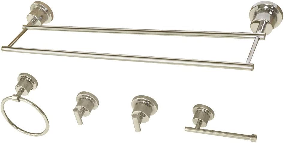 Kingston Brass BAH8213478PN Concord 5-Piece Bathroom Accessory Sets, Polished Nickel