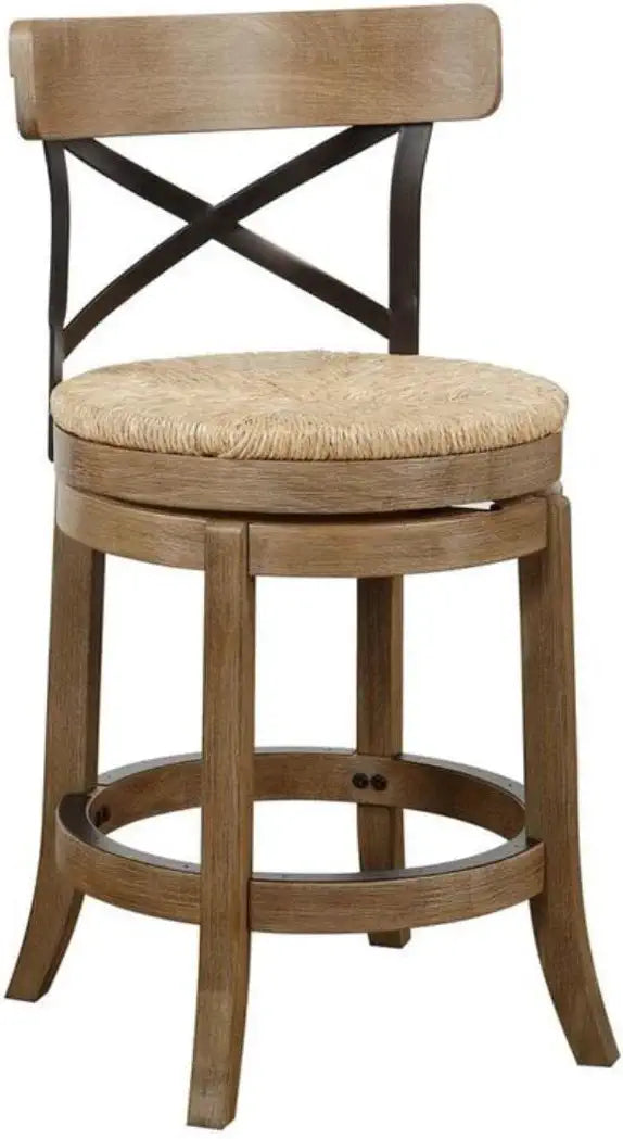 Boraam Myrtle Counter Height Stool, 24-Inch, Wheat Wire-Brush