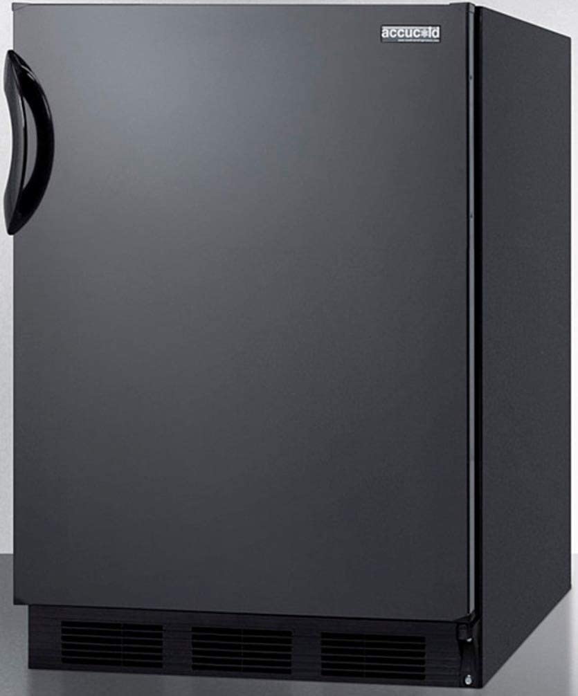 Summit Appliance FF7BKBI Commercially Listed Built-in Undercounter All-Refrigerator for General Purpose Use with Flat Door Liner, Automatic Defrost, Adjustable Thermostat and Black Exterior