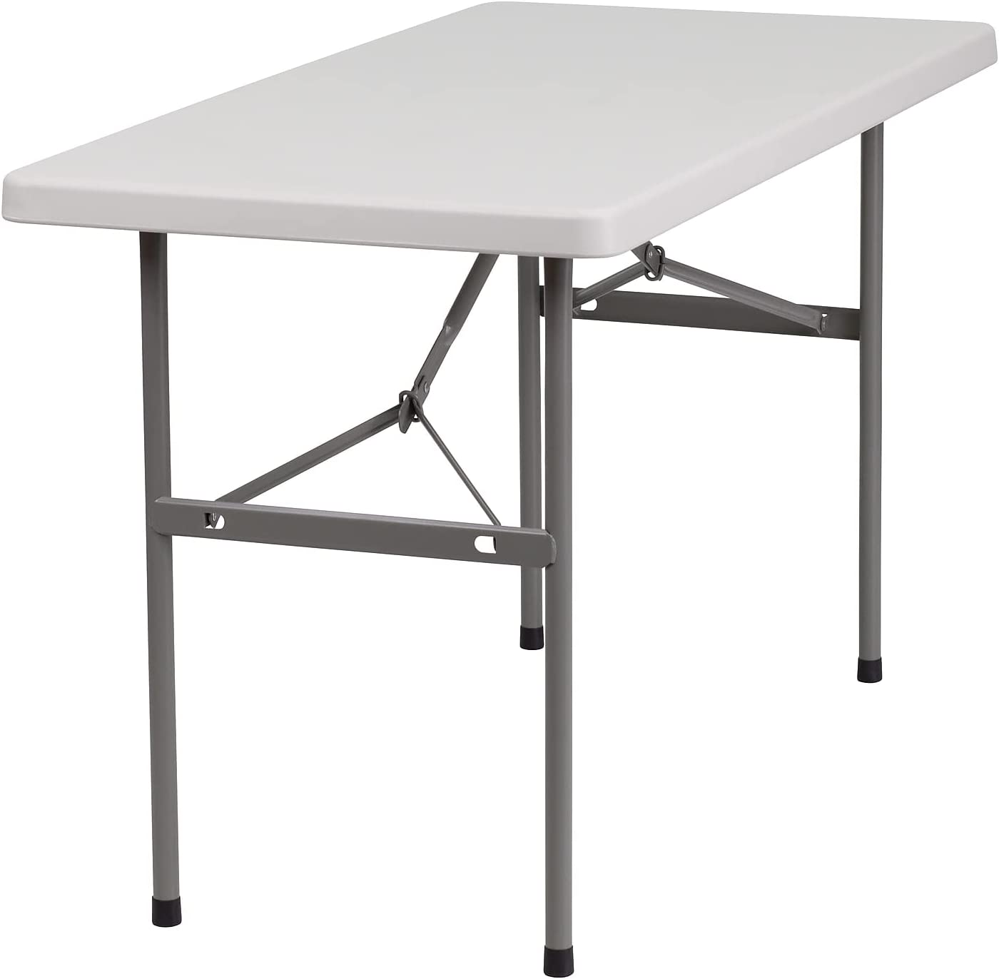 Flash Furniture 4-Foot Granite White Plastic Folding Table