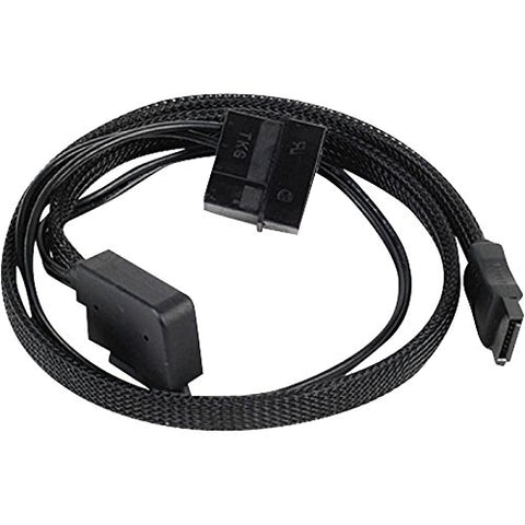 Black slim ODD slim-SATA to SATA adapter cable