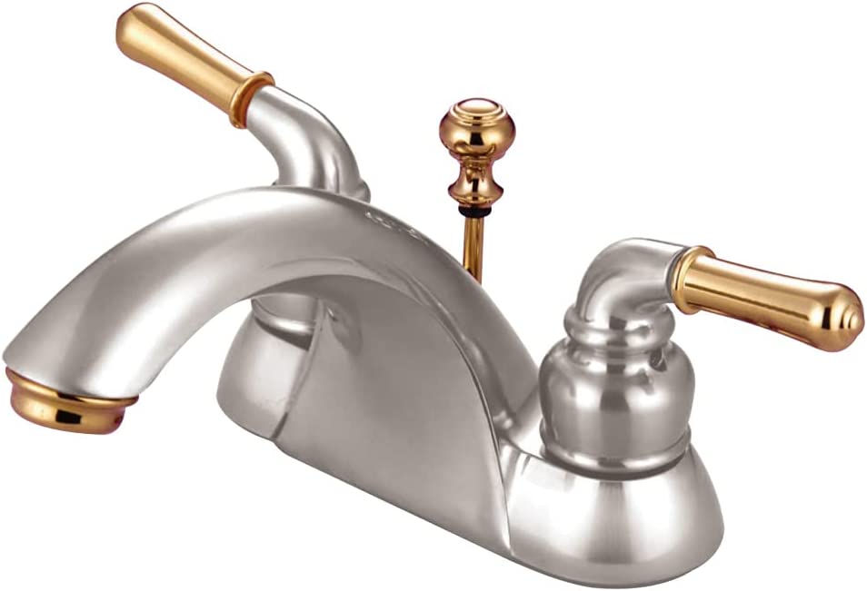 Kingston Brass KB2621 Naples 4-Inch Centerset Lavatory Faucet, Polished Chrome