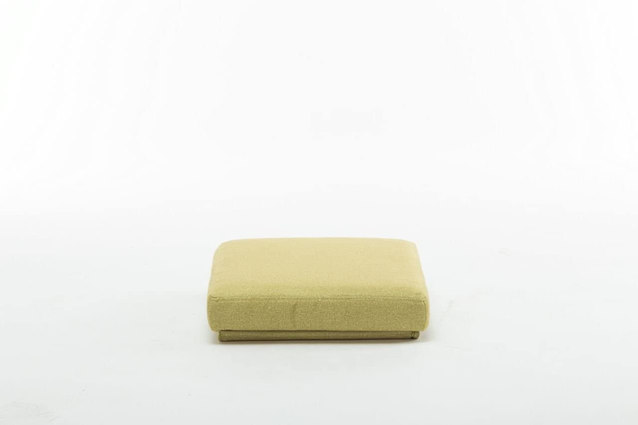 Boraam Upholstered Folding Storage Ottoman, Mustard Yellow
