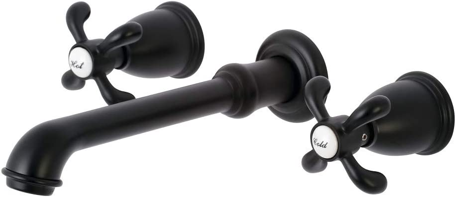 Kingston Brass KS7120TX French Country Bathroom Faucet, Matte Black