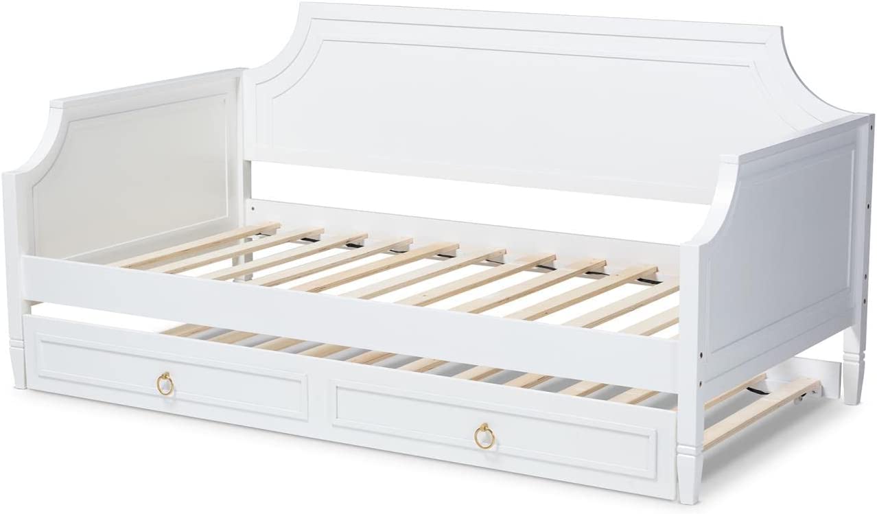 Baxton Studio Mariana Classic and Traditional White Finished Wood Twin Size Daybed