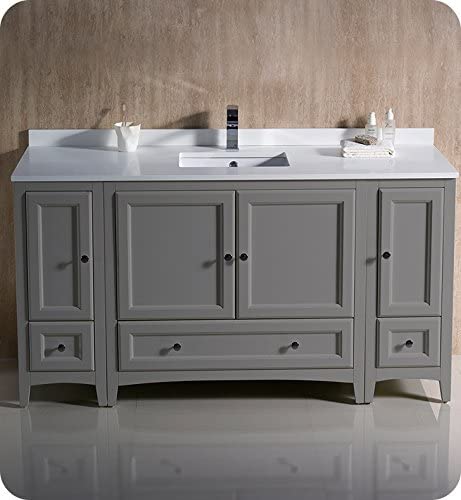 Fresca Oxford 60" Gray Traditional Bathroom Cabinets