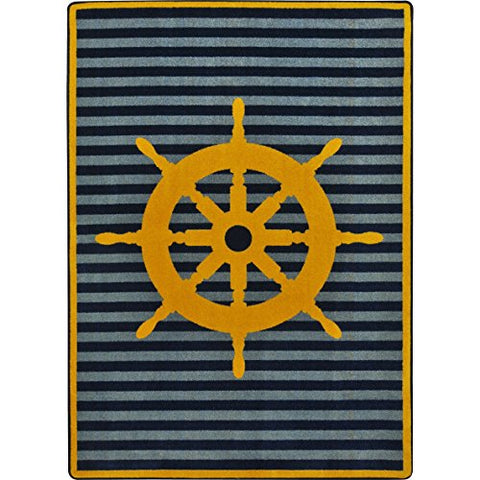 Joy Carpets 1902C-02 Set Your Course Childrens Rugs, C, Yellow