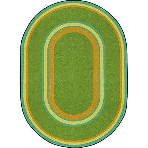 Joy Carpets Kid Essentials Ripples Misc Sold Color Area Rugs, 64-Inch by 92-Inch by 0.36-Inch, Retro