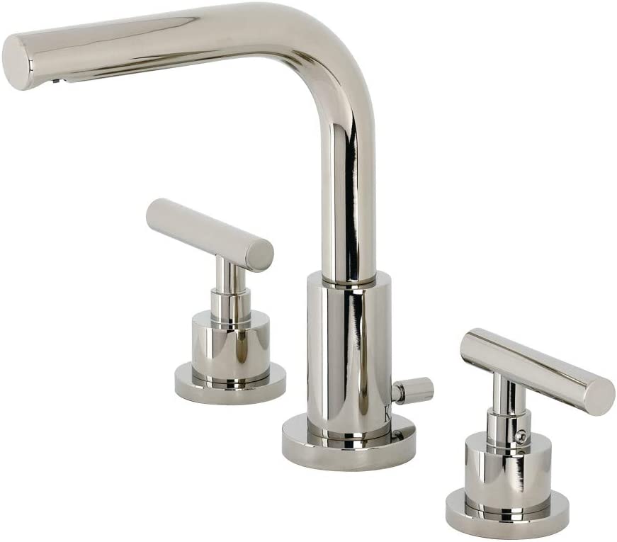 Kingston Brass FSC8959CML Manhattan Widespread Bathroom Faucet, Polished Nickel