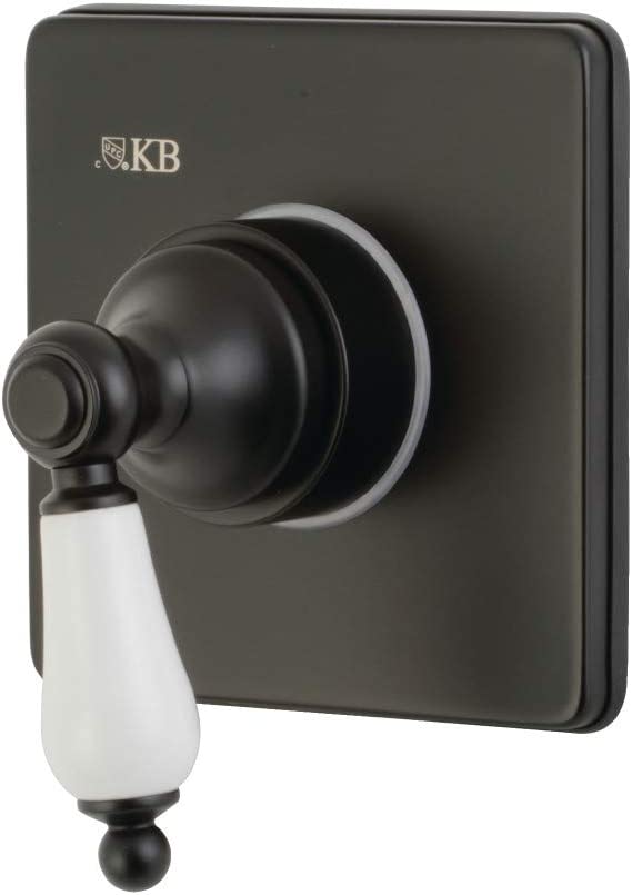 Kingston Brass KS3040PL Three-Way Diverter Valve with Trim Kit, Matte Black