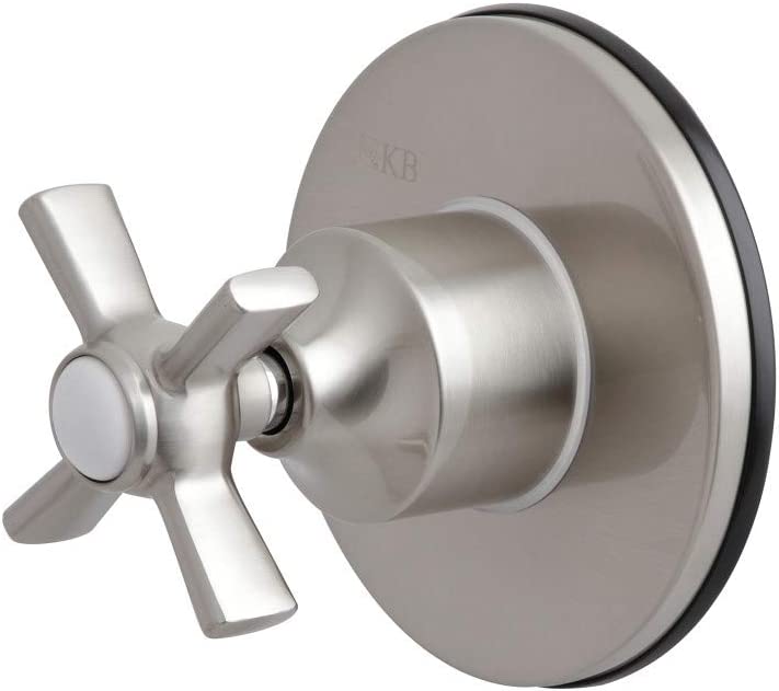 Kingston Brass KS3038ZX Three-Way Diverter Valve with Trim Kit, Brushed Nickel