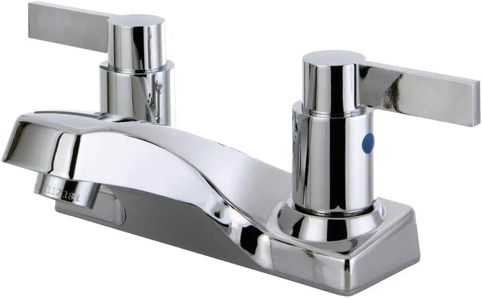 Kingston Brass FB2201NDL 3-11/16-Inch in Spout Reach NuvoFusion 4-Inch Centerset Lavatory Faucet with ABS Pop-UP, Polished Chrome