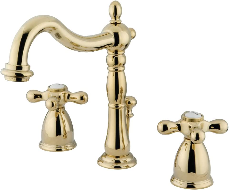 Kingston Brass KB1973AX 8 in. Widespread Bathroom Faucet, Antique Brass