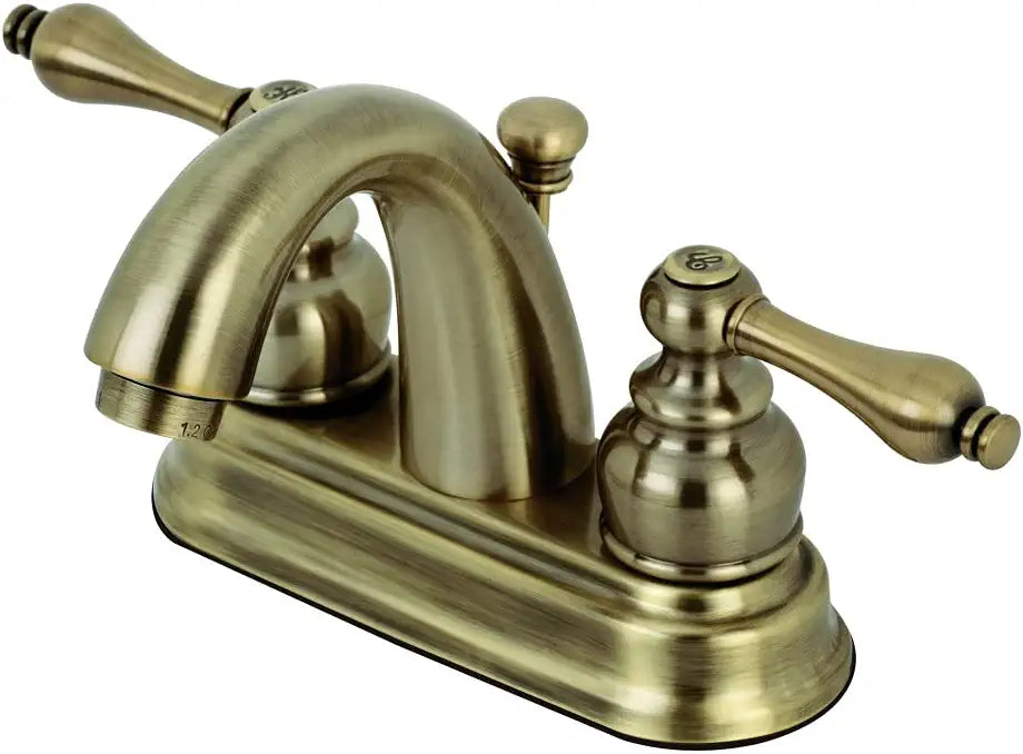 Kingston Brass KB5613AL Restoration 4-Inch Centerset Bathroom Faucet, Antique Brass