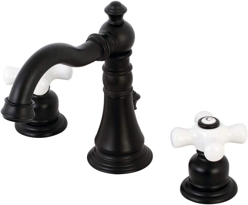 Kingston Brass FSC1970PX American Classic Widespread Bathroom Faucet, Matte Black