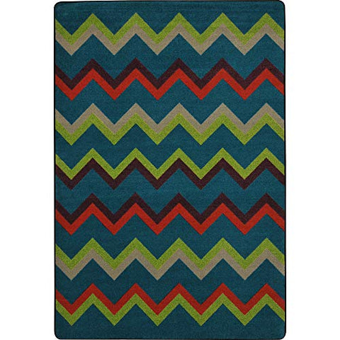Joy Carpets Kid Essentials Sonic Teen Area Rugs, 92-Inch by 129-Inch by 0.36-Inch, Tropics