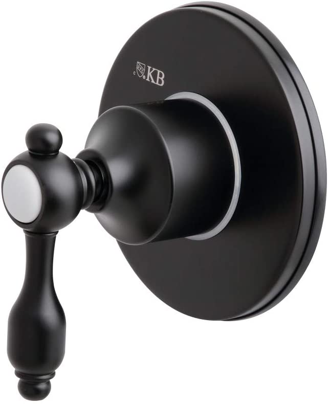 Kingston Brass KS3030TAL Tudor Three-Way Diverter Valve with Trim Kit, Matte Black