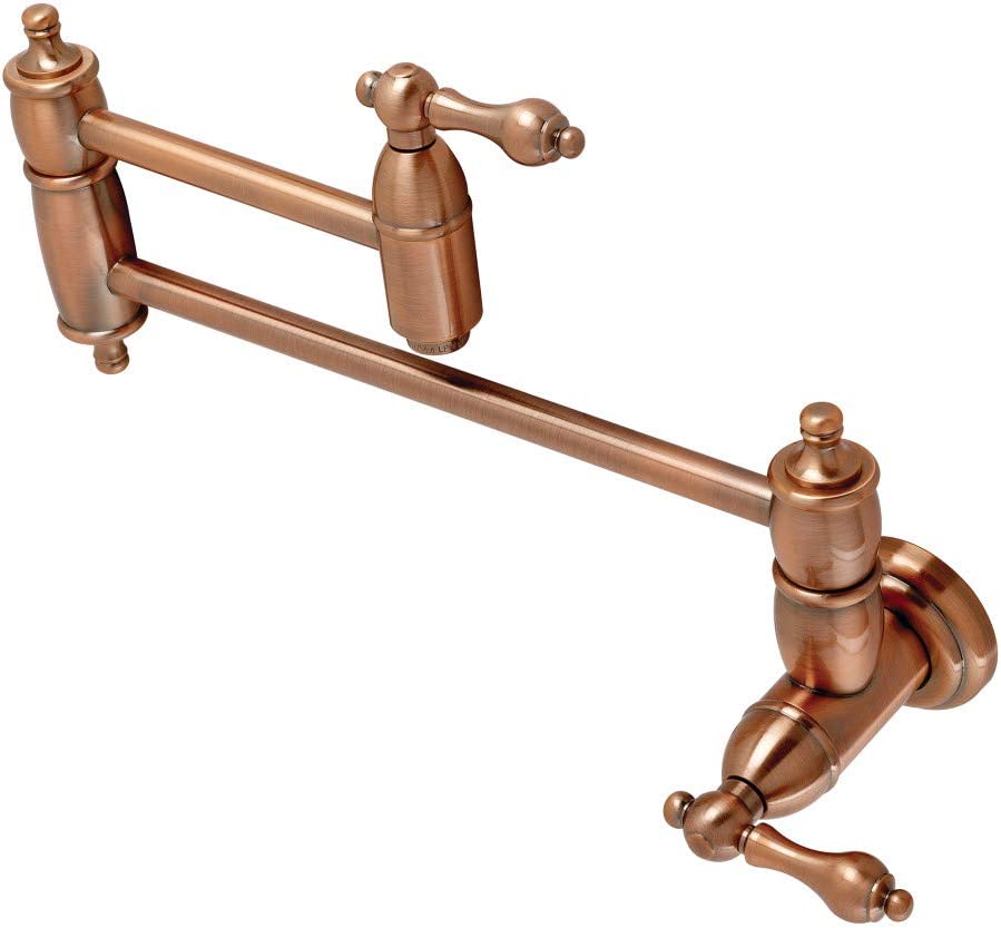 Kingston Brass KS310ALAC Restoration Pot Filler, Antique Copper