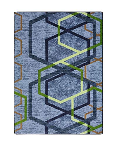 Joy Carpets Double Helix Area Rugs in Color Emerald, 7&#39;8&#34; x 10&#39;9&#34;