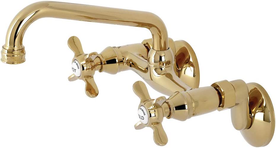 Kingston Brass KS113PB Essex Kitchen Faucet, Polished Brass