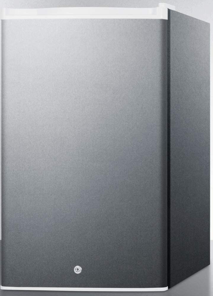 Summit Appliance FF31L7BICSS Commercially Style Built-in Capable Compact All-Refrigerator in Stainless Steel with Automatic Defrost, Adjustable Chrome Shelves, Digital Thermostat and Lock