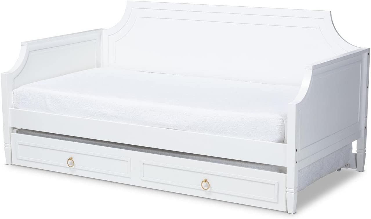 Baxton Studio Mariana Classic and Traditional White Finished Wood Twin Size Daybed