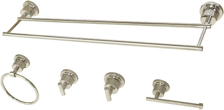 Kingston Brass BAH821330478PN Concord Bathroom Hardware Set, Polished Nickel