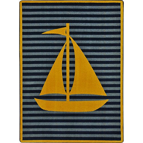 Joy Carpets 1903C-02 Following Seas Childrens Rugs, C, Yellow