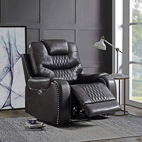 Acme Furniture Braylon Recliner, Magnetite PU