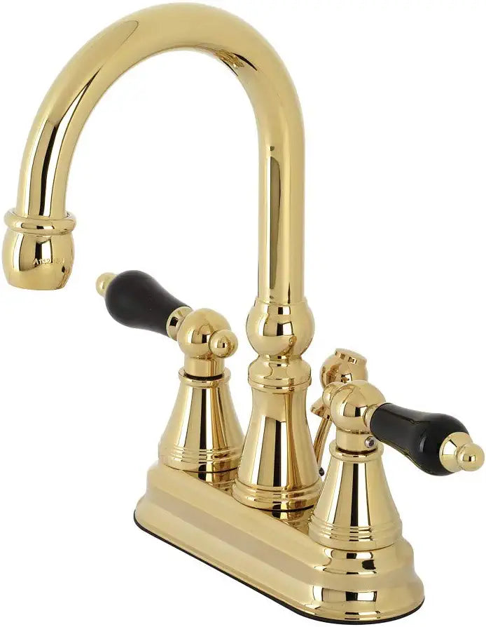 Kingston Brass KS2612PKL Duchess 4&#34; Centerset Bathroom Faucet, Polished Brass