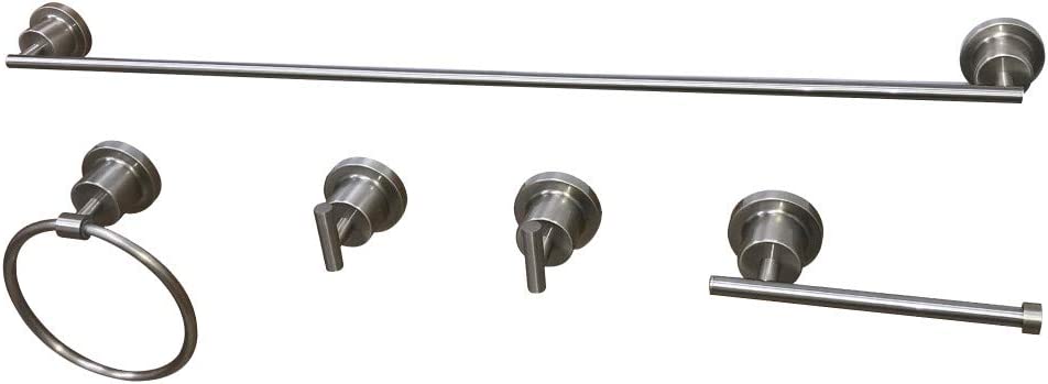 Kingston Brass BAH82134478SN Concord Bathroom Hardware Set, Brushed Nickel