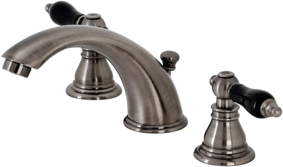 Kingston Brass KB963AKL Duchess Widespread Bathroom Faucet, Black Stainless