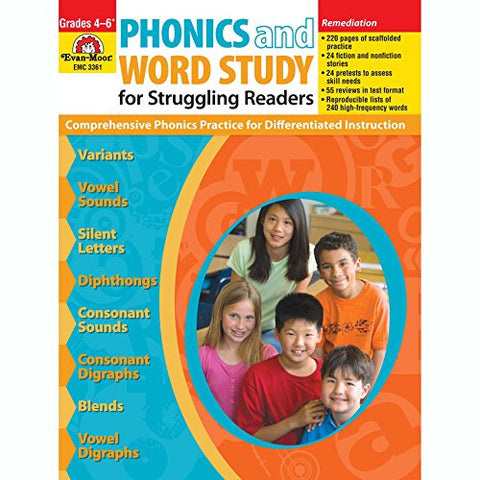 Evan-Moor EMC3361 Phonics and Word Study for Struggling Readers Book
