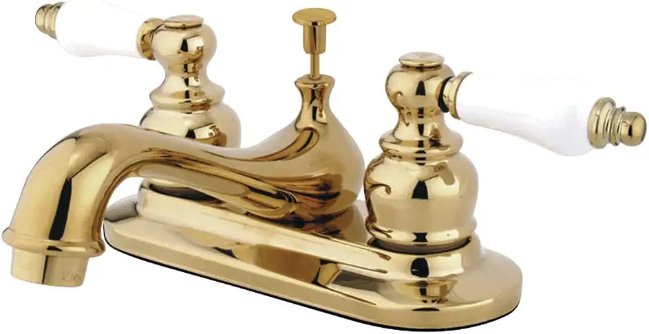 Kingston Brass KB602B Centerset Lavatory Faucet, Polished Brass