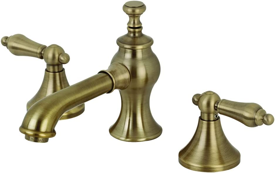 Kingston Brass KC7063AL Vintage 8 in. Widespread Bathroom Faucet, Antique Brass