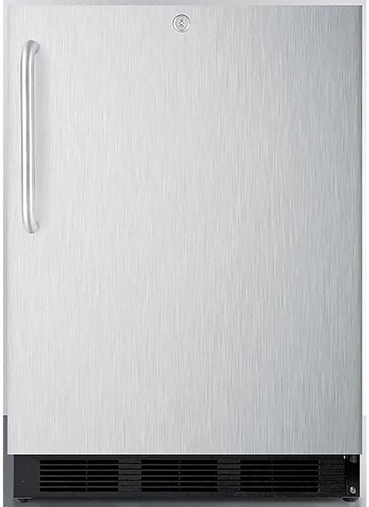 Summit Appliance SPR7BOSSTADA ADA Compliant Commercial Outdoor Refrigerator for Built-in or Freestanding Use in Complete Stainless Steel Exterior with Auto Defrost, Lock and Towel Bar Handle